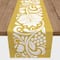 Folk Floral Yellow 16" x 90" Cotton Twill Runner